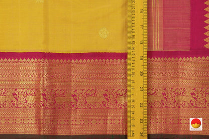 Kanchipuram Silk Saree - Handwoven Pure Silk - Pure Zari - PV J 2026 - Silk Sari - Panjavarnam