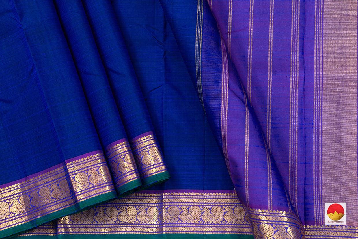 Kanchipuram Silk Saree - Handwoven Pure Silk - Pure Zari - PV J 244 - Silk Sari - Panjavarnam