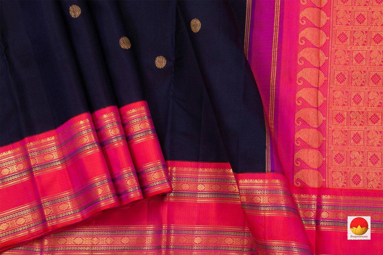 Kanchipuram Silk Saree - Handwoven Pure Silk - Pure Zari - PV J 281 - Silk Sari - Panjavarnam