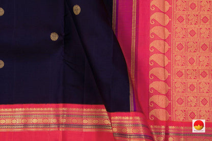 Kanchipuram Silk Saree - Handwoven Pure Silk - Pure Zari - PV J 281 - Silk Sari - Panjavarnam