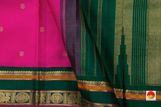 Kanchipuram Silk Saree - Handwoven Pure Silk - Pure Zari - PV J 519 - Silk Sari - Panjavarnam PV J 519