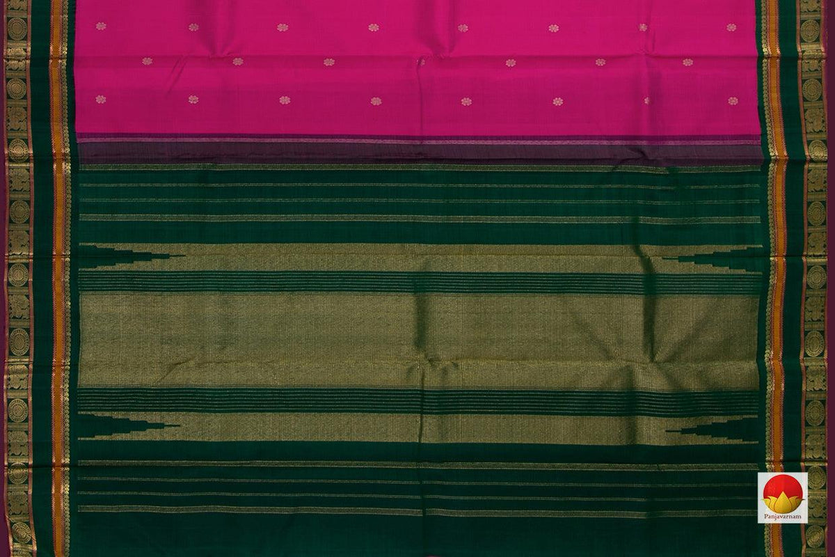 Kanchipuram Silk Saree - Handwoven Pure Silk - Pure Zari - PV J 519 - Silk Sari - Panjavarnam PV J 519