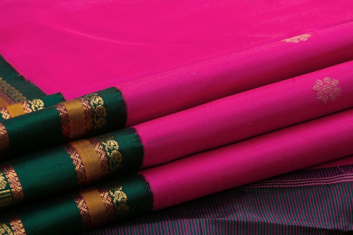 Kanchipuram Silk Saree - Handwoven Pure Silk - Pure Zari - PV J 519 - Silk Sari - Panjavarnam PV J 519