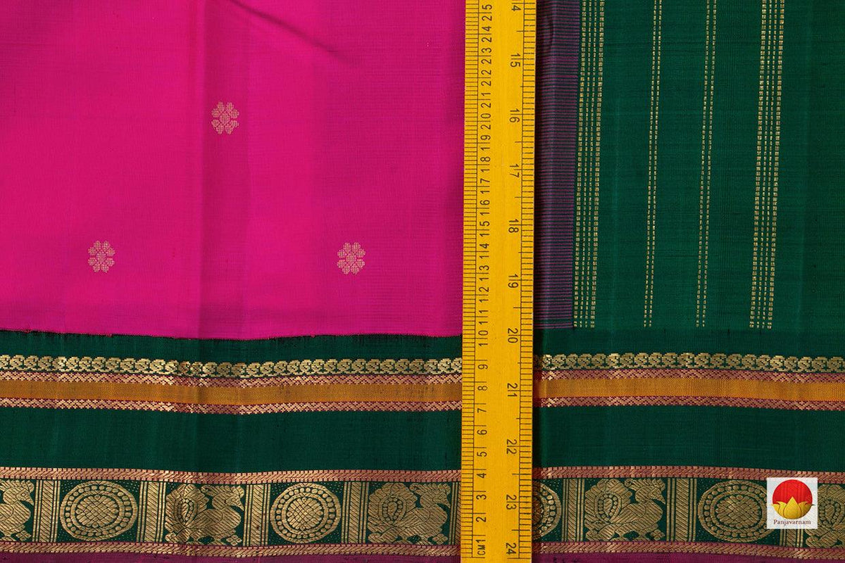 Kanchipuram Silk Saree - Handwoven Pure Silk - Pure Zari - PV J 519 - Silk Sari - Panjavarnam PV J 519