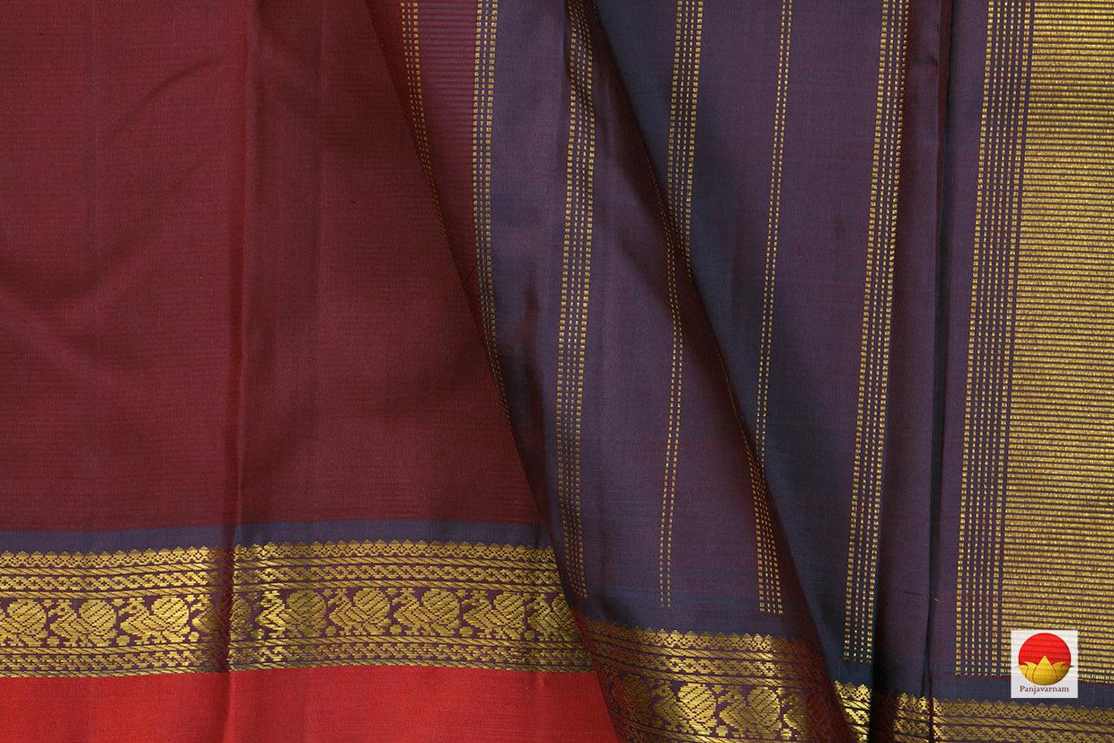 Kanchipuram Silk Saree - Handwoven Pure Silk - Pure Zari - PV J 553 - Silk Sari - Panjavarnam