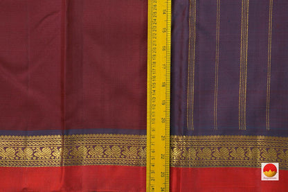 Kanchipuram Silk Saree - Handwoven Pure Silk - Pure Zari - PV J 553 - Silk Sari - Panjavarnam