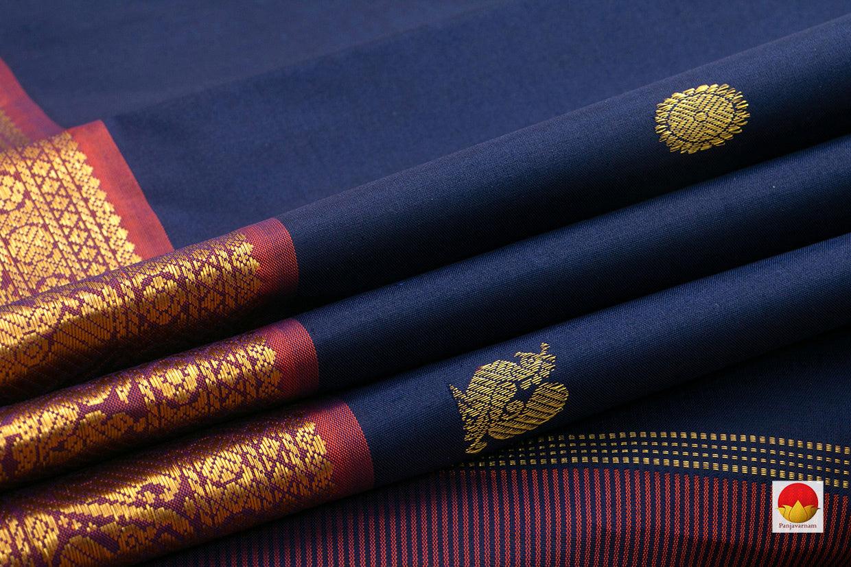 Kanchipuram Silk Saree - Handwoven Pure Silk - Pure Zari - PV J 562 - Silk Sari - Panjavarnam