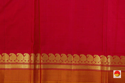 Kanchipuram Silk Saree - Handwoven Pure Silk - Pure Zari - PV J 6093 - Silk Sari - Panjavarnam