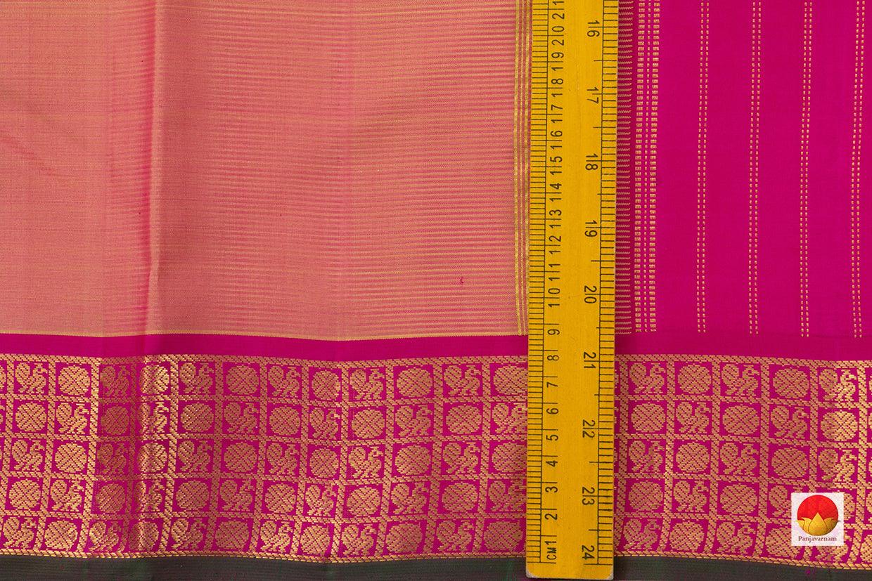 Kanchipuram Silk Saree - Handwoven Pure Silk - Pure Zari - PV J 618 - Silk Sari - Panjavarnam