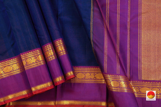 Kanchipuram Silk Saree - Handwoven Pure Silk - Pure Zari - PV J 620 - Silk Sari - Panjavarnam