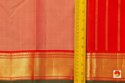 Kanchipuram Silk Saree - Handwoven Pure Silk - Pure Zari - PV J 6438 - Silk Sari - Panjavarnam