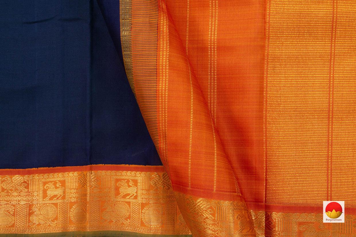 Kanchipuram Silk Saree - Handwoven Pure Silk - Pure Zari - PV J 673 - Silk Sari - Panjavarnam