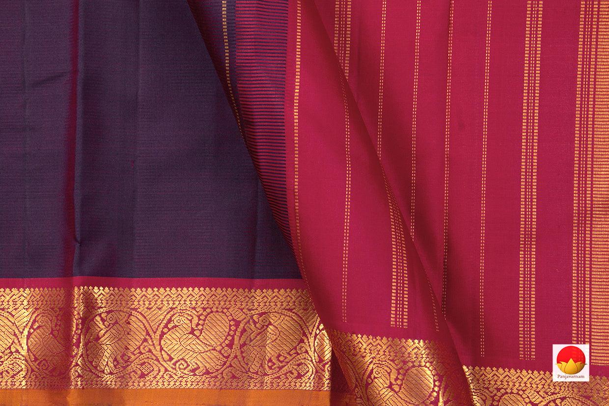 Kanchipuram Silk Saree - Handwoven Pure Silk - Pure Zari - PV J 709 - Silk Sari - Panjavarnam