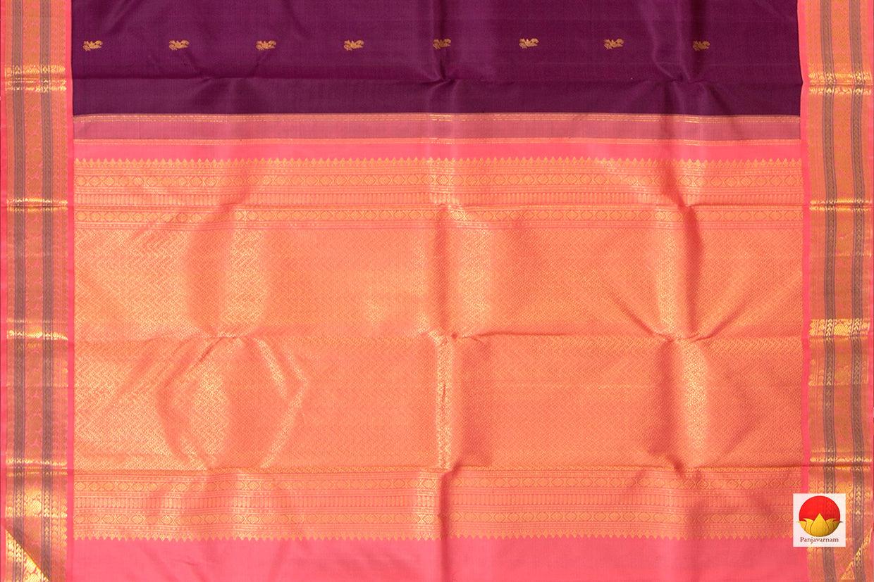 Kanchipuram Silk Saree - Handwoven Pure Silk - Pure Zari - PV J 7223 - Silk Sari - Panjavarnam