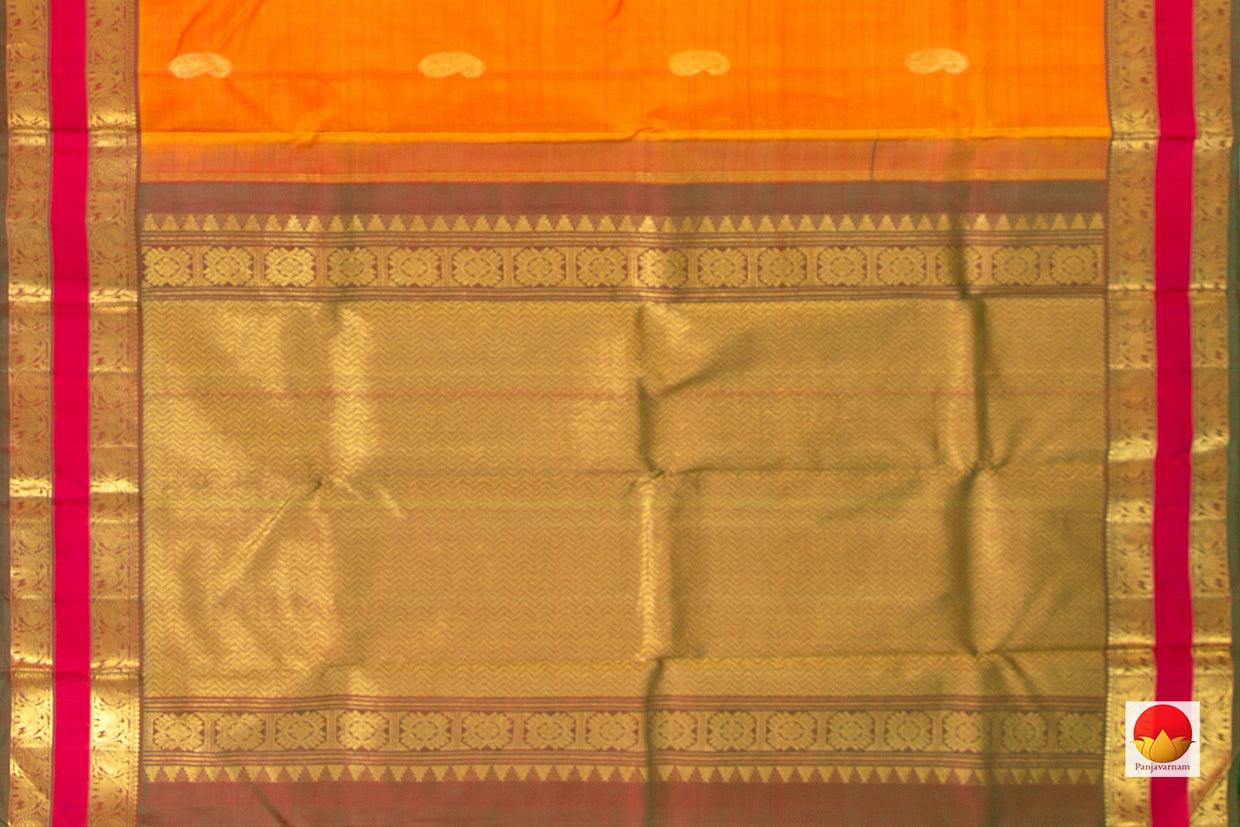Kanchipuram Silk Saree - Handwoven Pure Silk - Pure Zari - PV J 7228 - Silk Sari - Panjavarnam