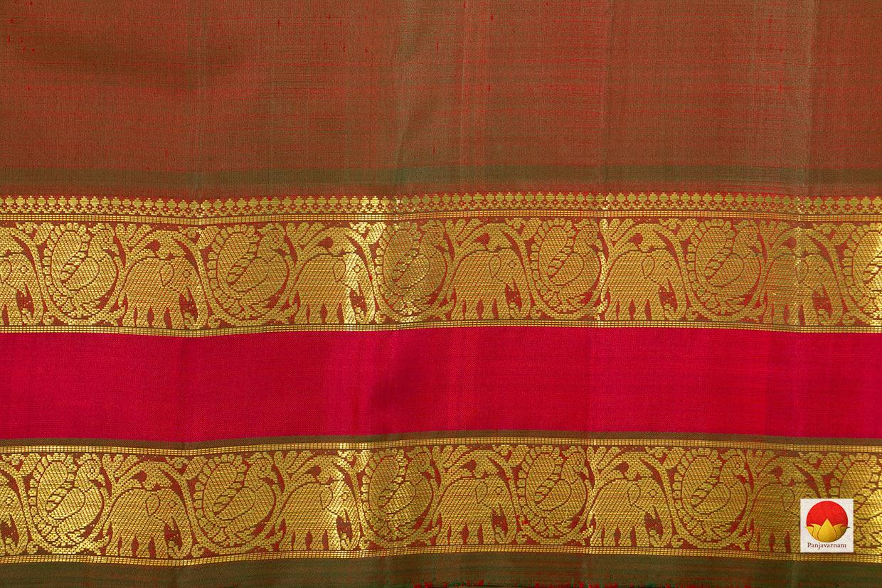 Kanchipuram Silk Saree - Handwoven Pure Silk - Pure Zari - PV J 7228 - Silk Sari - Panjavarnam