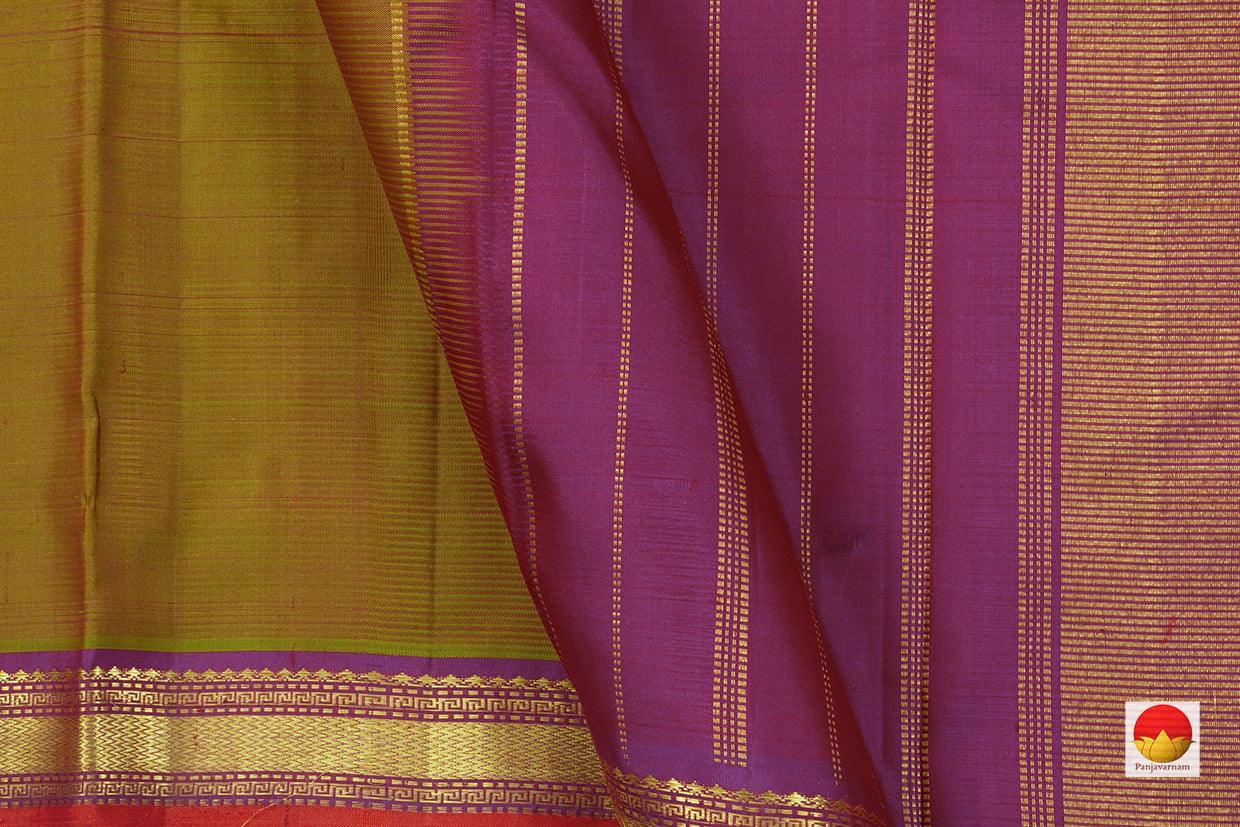 Kanchipuram Silk Saree - Handwoven Pure Silk - Pure Zari - PV J 779 - Silk Sari - Panjavarnam