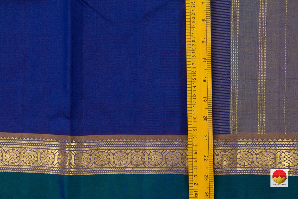 Kanchipuram Silk Saree - Handwoven Pure Silk - Pure Zari - PV J 782 - Silk Sari - Panjavarnam