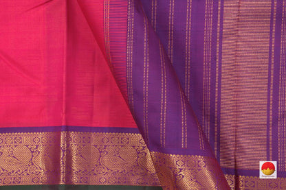 Kanchipuram Silk Saree - Handwoven Pure Silk - Pure Zari - PV J 794 - Silk Sari - Panjavarnam