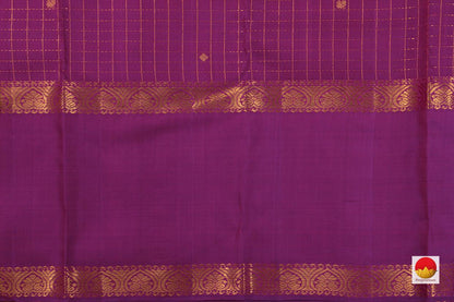 Kanchipuram Silk Saree - Handwoven Pure Silk - Pure Zari - PV J 908 - Silk Sari - Panjavarnam