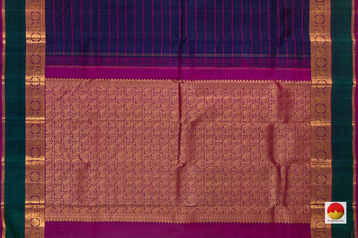 Kanchipuram Silk Saree - Handwoven Pure Silk - Pure Zari - PV J 934 - Silk Sari - Panjavarnam