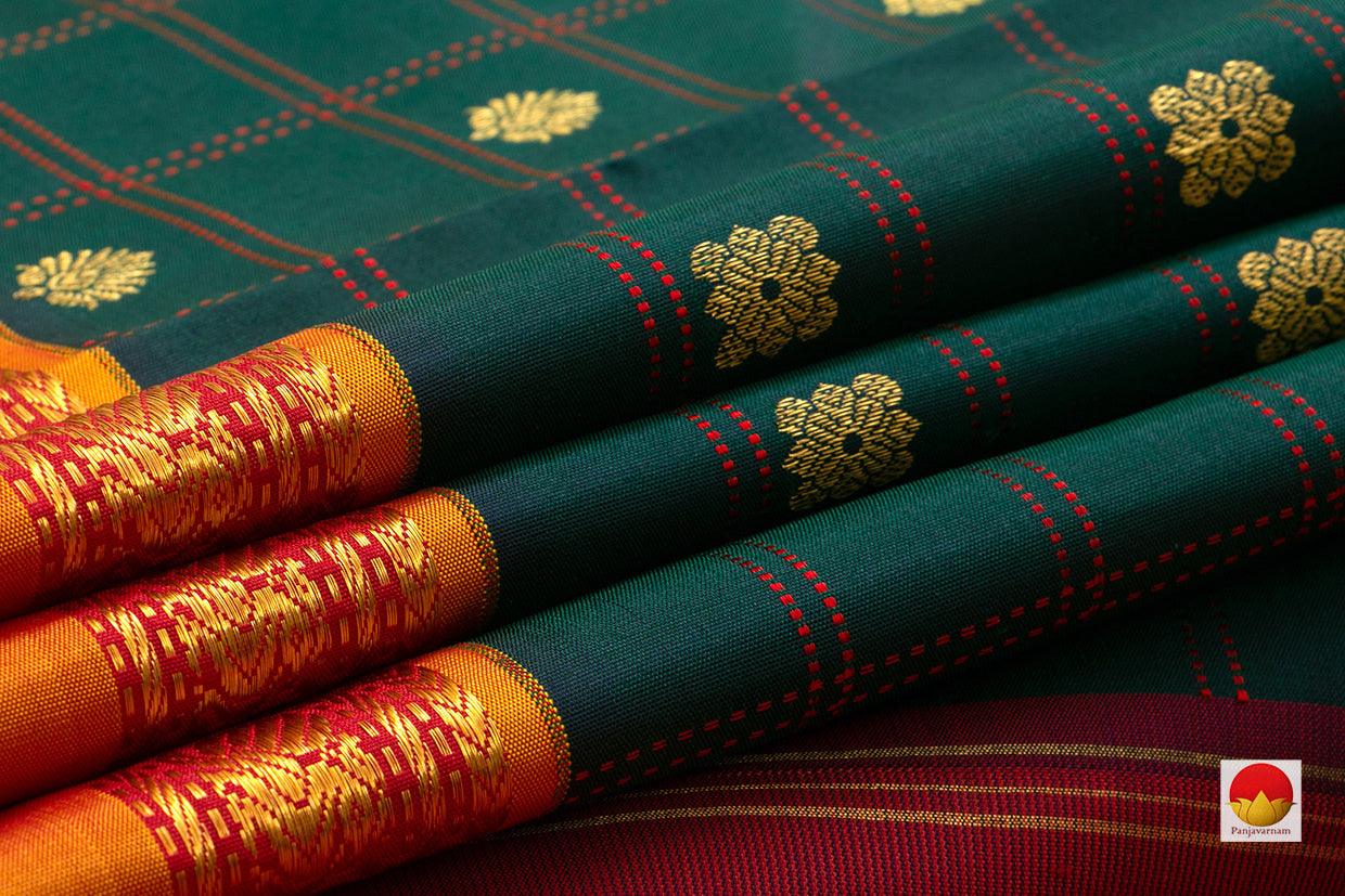 Kanchipuram Silk Saree - Handwoven Pure Silk - Pure Zari - PV J 936 - Silk Sari - Panjavarnam