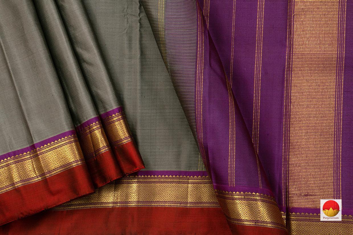 Kanchipuram Silk Saree - Handwoven Pure Silk - Pure Zari - PV J 999 - Silk Sari - Panjavarnam