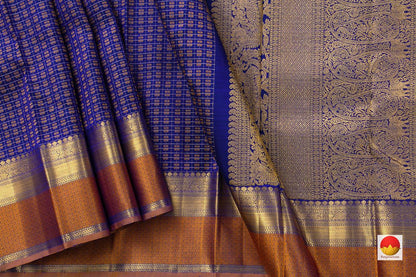 Kanchipuram Silk Saree - Handwoven Pure Silk - Pure Zari - PV NYC 562 - Silk Sari - Panjavarnam