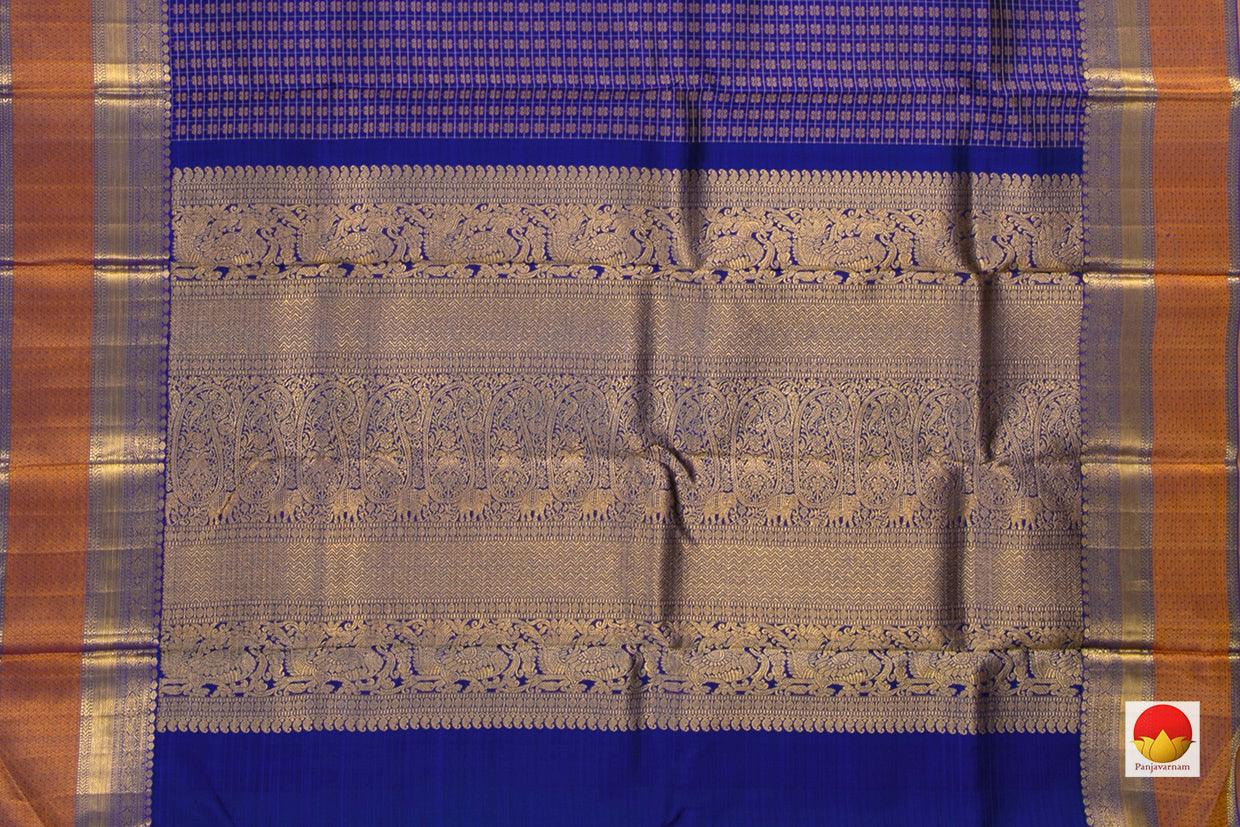 Kanchipuram Silk Saree - Handwoven Pure Silk - Pure Zari - PV NYC 562 - Silk Sari - Panjavarnam PV NYC 562