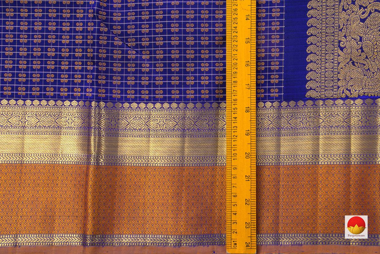 Kanchipuram Silk Saree - Handwoven Pure Silk - Pure Zari - PV NYC 562 - Silk Sari - Panjavarnam PV NYC 562