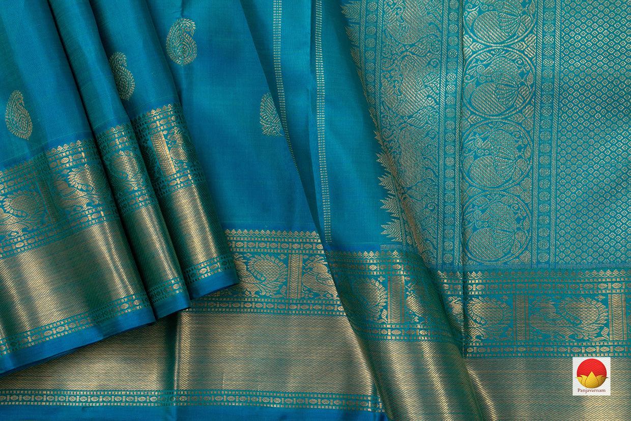 Kanchipuram Silk Saree - Handwoven Pure Silk - Pure Zari - PV NYC 568 - Silk Sari - Panjavarnam