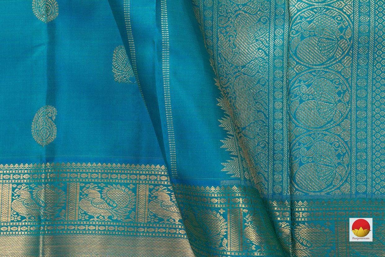 Kanchipuram Silk Saree - Handwoven Pure Silk - Pure Zari - PV NYC 568 - Silk Sari - Panjavarnam