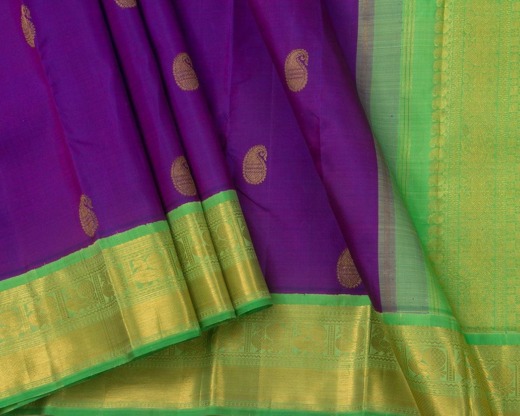 Kanchipuram Silk Saree - Handwoven Pure Silk - Pure Zari - PV NYC 802 - Silk Sari - Panjavarnam PV NYC 802