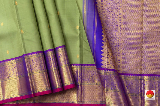 Kanchipuram Silk Saree - Handwoven Pure Silk - Pure Zari - PV NYC 933 - Silk Sari - Panjavarnam