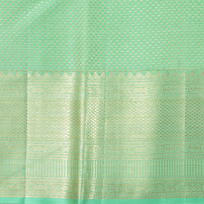 Leaf Green And Jade Kanjivaram Silk Saree With Silver Zari For Bridal Wear PV NYC 1238 - Silk Sari - Panjavarnam PV NYC 1238