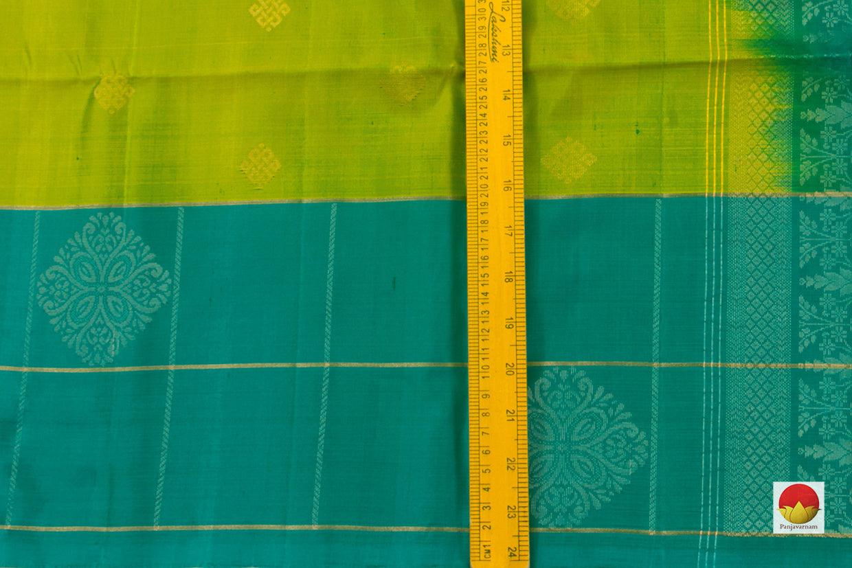 Leaf Green Handwoven Soft Silk Saree Pure Silk For Festive wear PV KU 105 - Silk Sari - Panjavarnam