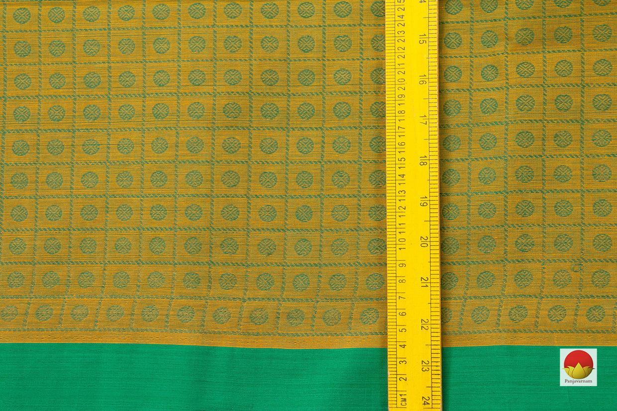 Light Green Kanchi Cotton Saree For Office Wear PV KC 414 - Cotton Saree - Panjavarnam