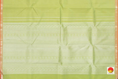 Light Green Kanchipuram Silk Saree Handwoven Pure Silk Pure Zari For Festive Wear PV NYC 843 - Silk Sari - Panjavarnam PV NYC 843