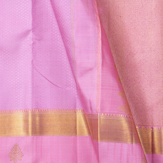 Lilac And Pink Kanchipuram Silk Saree For Wedding Wear PV NYC 1453 - Silk Sari - Panjavarnam PV NYC 1453