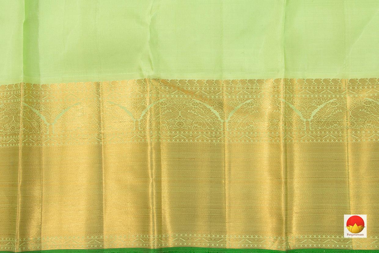 Magenta And Green Kanchipuram Silk Saree Handwoven Pure Silk Pure Zari For Wedding Wear PV NYC 738 - Silk Sari - Panjavarnam