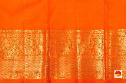 Magenta And Orange Kanchipuram Silk Saree With Medium Border Handwoven Pure Silk For Wedding Wear PV NYC 994 - Silk Sari - Panjavarnam PV NYC 994