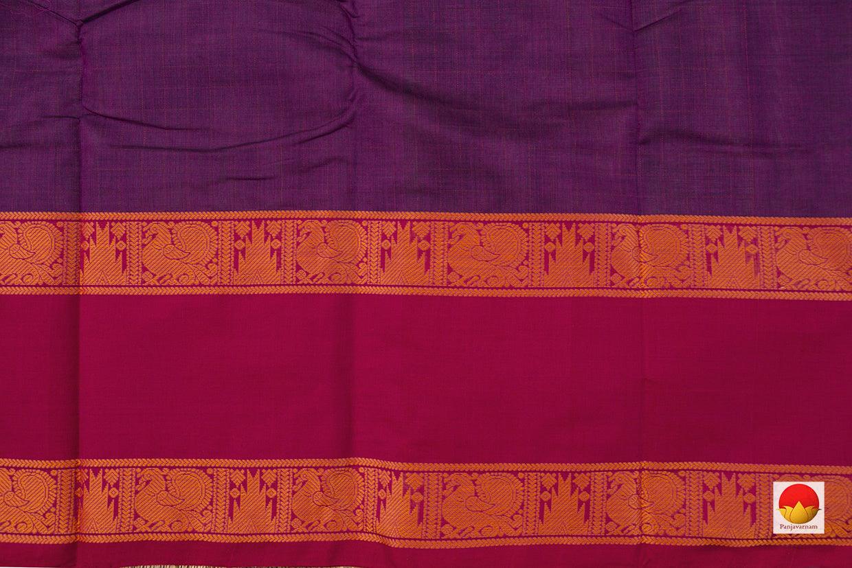 Magenta And Red Kanchi Cotton Saree For Office Wear PV KC 407 - Cotton Saree - Panjavarnam PV KC 407