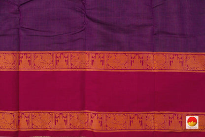 Magenta And Red Kanchi Cotton Saree For Office Wear PV KC 407 - Cotton Saree - Panjavarnam PV KC 407