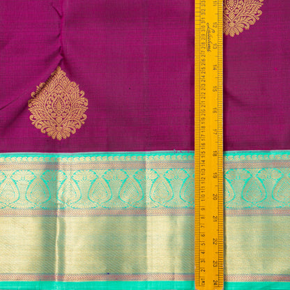 Magenta And Sea Green Kanchipuram Silk Saree For Wedding Wear PV NYC 1547 - Silk Sari - Panjavarnam PV NYC 1547