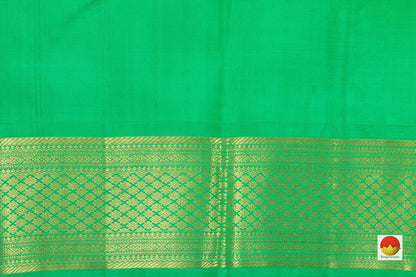 Magenta And Sea Green Kanchipuram Silk Saree Handwoven Pure Silk Pure Zari For Festive Wear PV NYC 811 - Silk Sari - Panjavarnam PV NYC 811