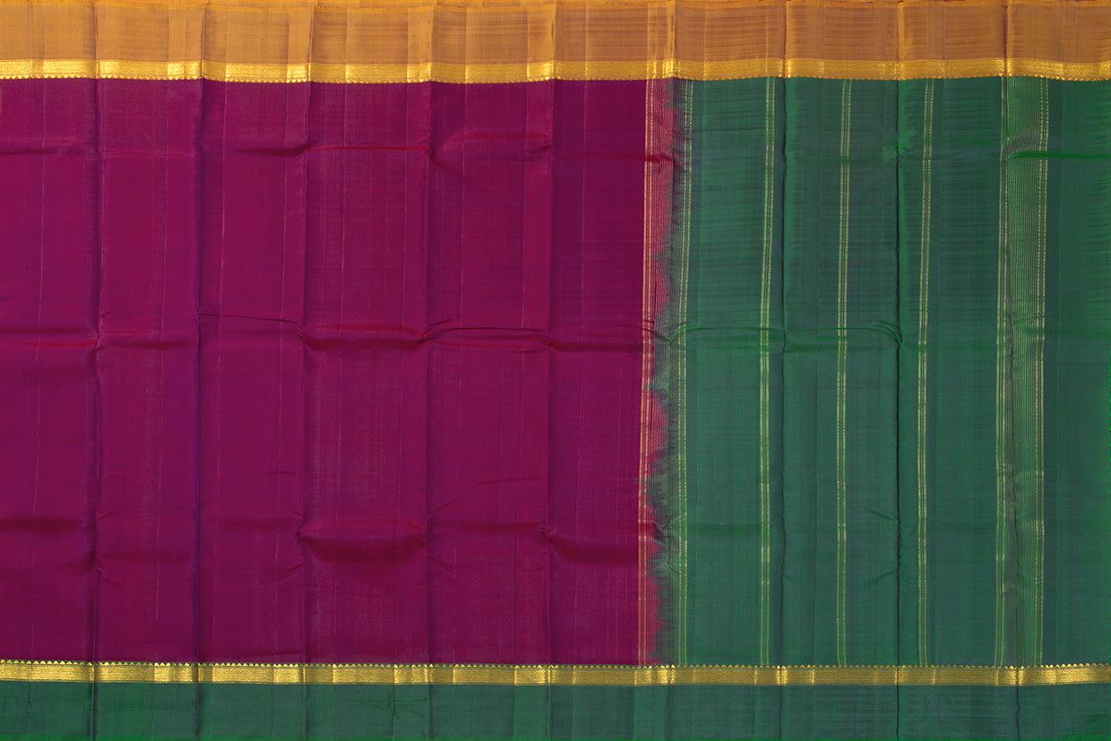 Magenta Ganga Jamuna Border Kanchipuram Silk Saree Light Weight For Festive Wear PV KNN 202 - Silk Sari - Panjavarnam PV KNN 202