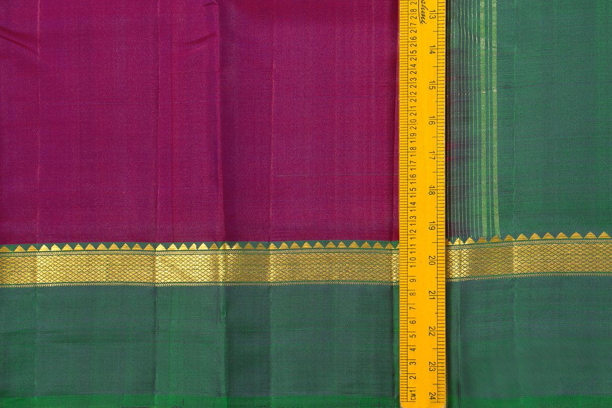 Magenta Ganga Jamuna Border Kanchipuram Silk Saree Light Weight For Festive Wear PV KNN 202 - Silk Sari - Panjavarnam PV KNN 202