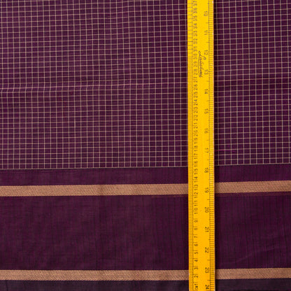 Magenta Kanchi Cotton Saree PV MM KC 116 - Cotton Saree - Panjavarnam PV MM KC 116