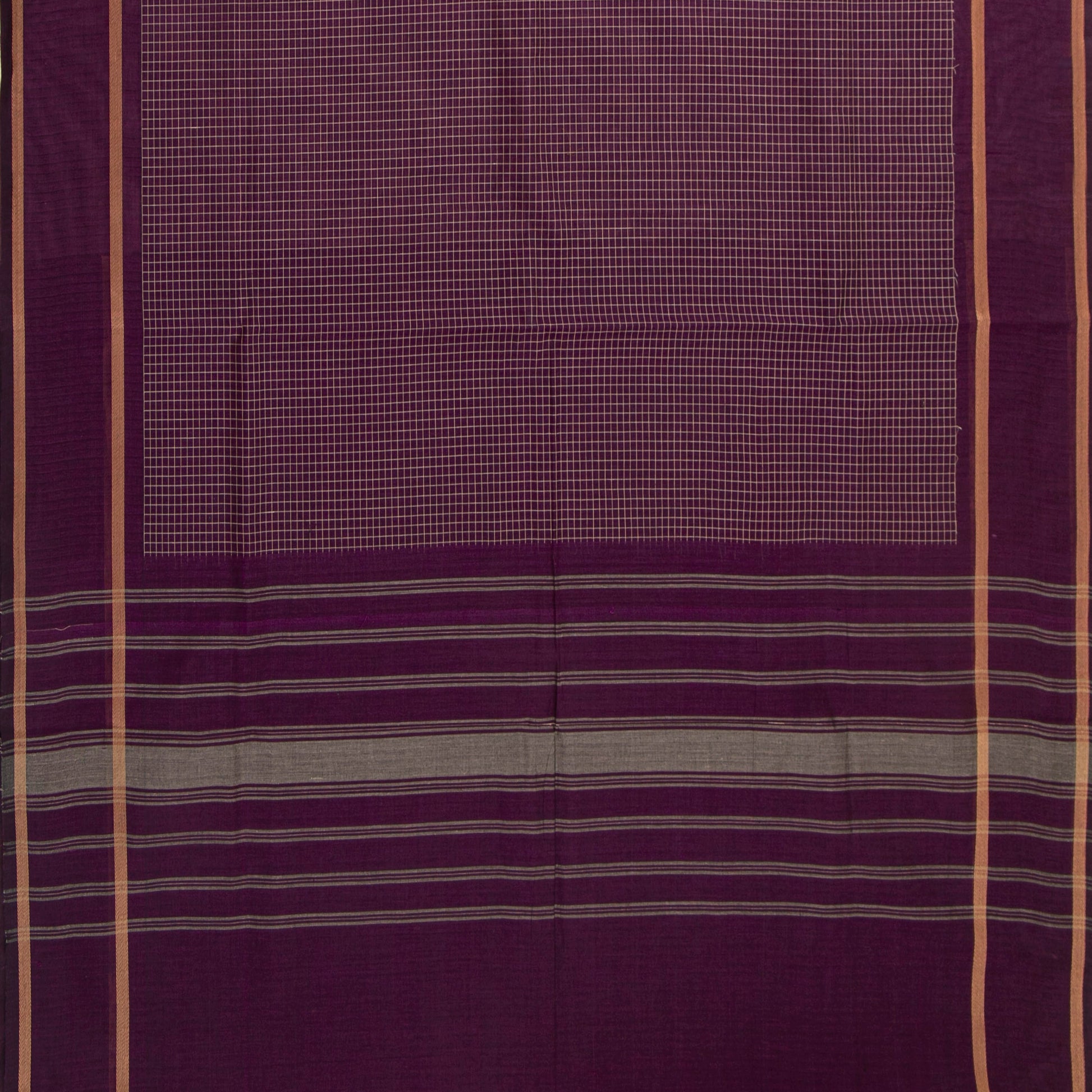 Magenta Kanchi Cotton Saree PV MM KC 116 - Cotton Saree - Panjavarnam PV MM KC 116