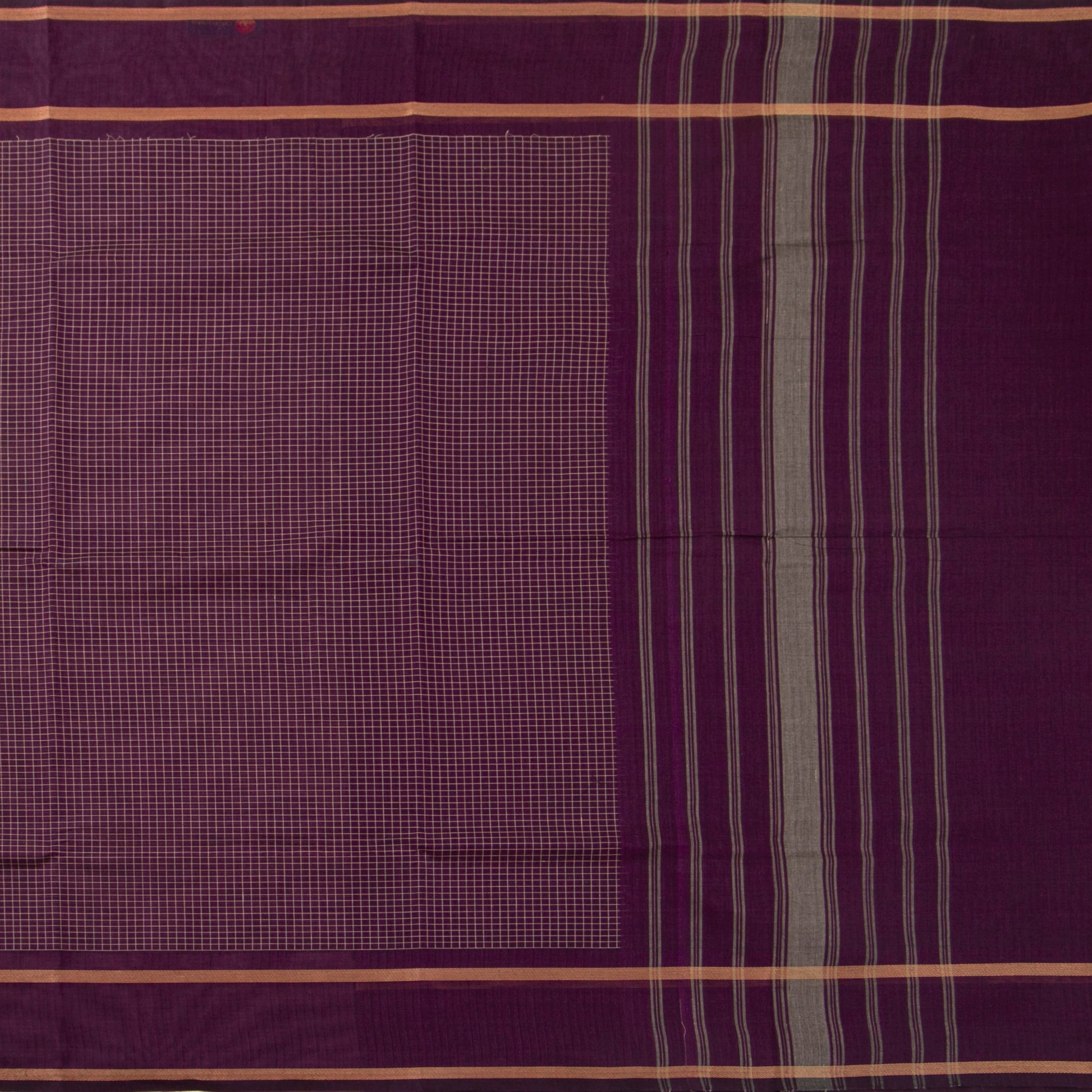 Magenta Kanchi Cotton Saree PV MM KC 116 - Cotton Saree - Panjavarnam PV MM KC 116